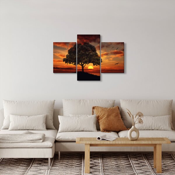 Obraz stromu pri západe slnka (90x60 cm)