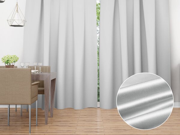 Biante Saténový záves LUX-011 Strieborný 140x140 cm