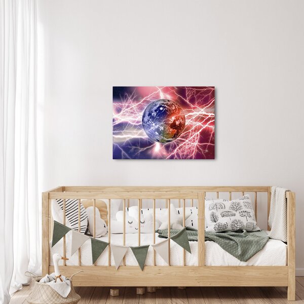 Obraz - Zemeguľa pod prúdom (70x50 cm)