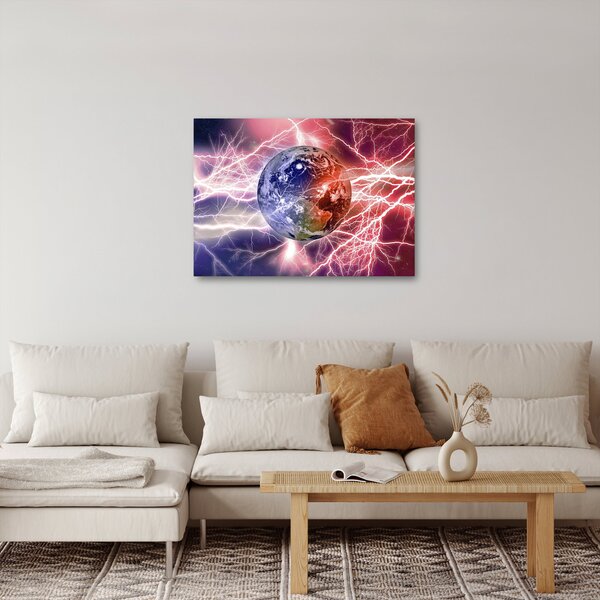 Obraz - Zemeguľa pod prúdom (70x50 cm)