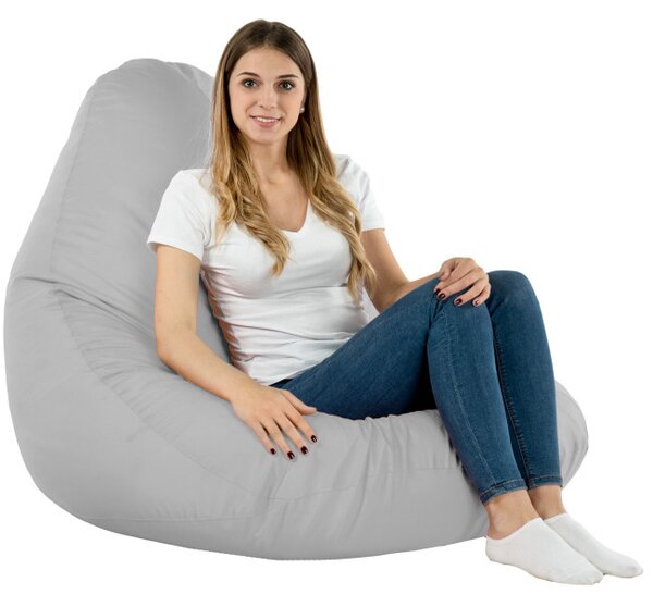 Sedací vak DROP XXL strieborný OUTDOOR