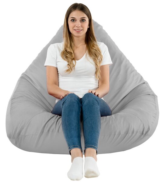 Sedací vak DROP XXL strieborný OUTDOOR
