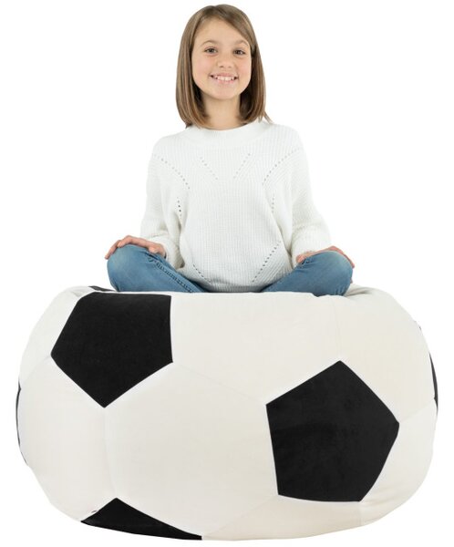 Plyšový sedací vak Futbal čierny