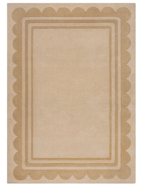 Flair Rugs koberce Ručne všívaný kusový koberec Lois Scallop Natural - 120x170 cm