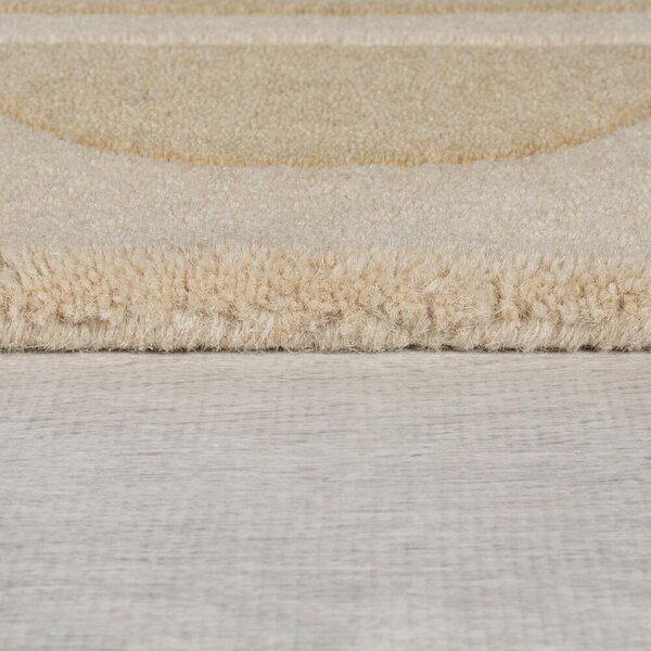 Flair Rugs koberce Ručne všívaný behúň Lois Scallop Natural - 80x230 cm