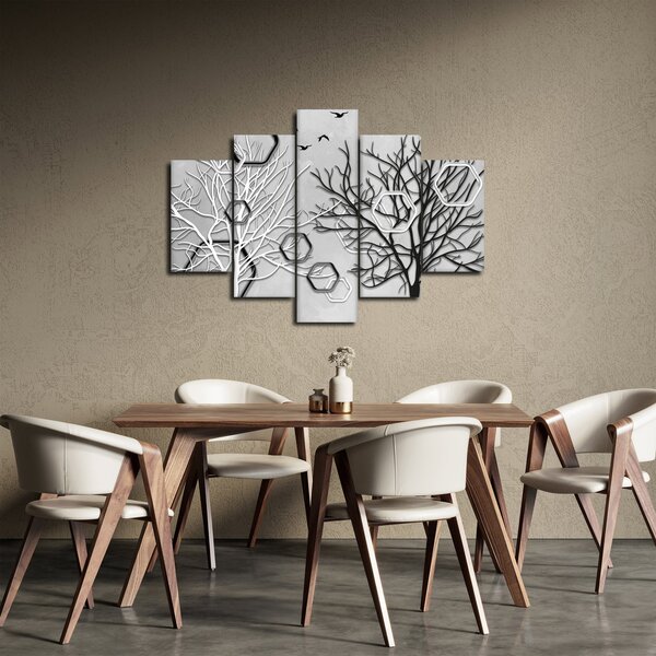Abstraktný obraz so stromami (150x105 cm)