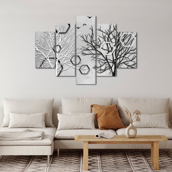 Abstraktný obraz so stromami (150x105 cm)