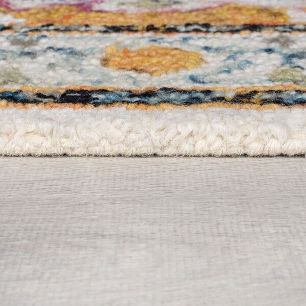 Flair Rugs , Kusový koberec Wool Loop Dahlia Yellow/Multi, 200x290, žltá, obývacia izba