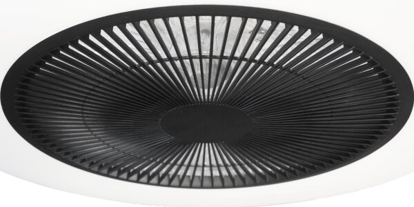 LED Stmievateľné stropné svietidlo s ventilátorom ARIA LED/38W/230V čierna/biela +DO