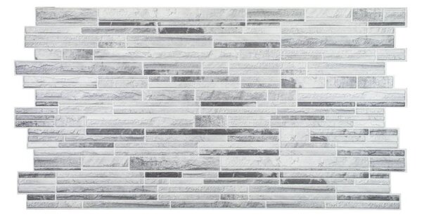 Obkladové panely 3D PVC rozmer 960 x 500 mm vulkanická tehla sivá