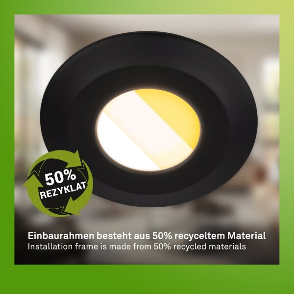 Briloner 7588035 - SADA 3xLED Kúpeľňové podhľadové svietidlo KLIRA 3xLED/4,9W/230V IP44 čierna