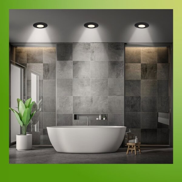Briloner 7588035 - SADA 3xLED Kúpeľňové podhľadové svietidlo KLIRA 3xLED/4,9W/230V IP44 čierna