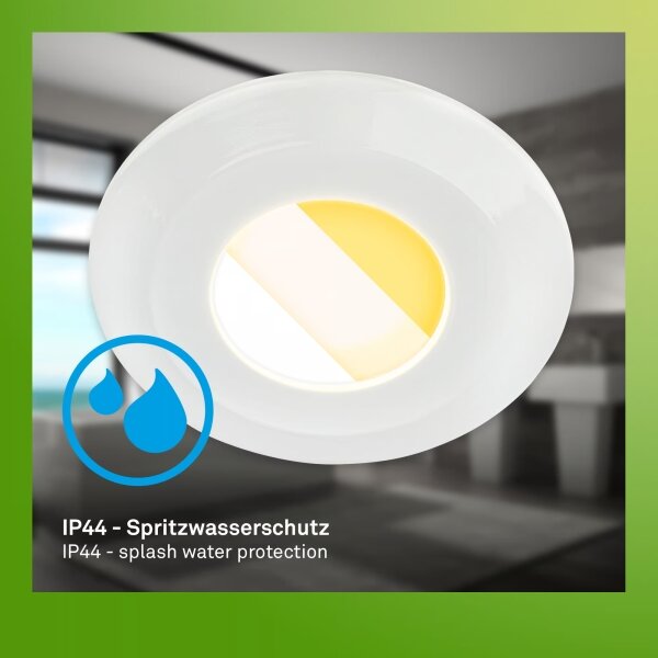 Briloner 7588036 - SADA 3xLED kúpeľňové podhľadové svietidlo KLIRA 3xLED/4,9W/230V IP44 biela