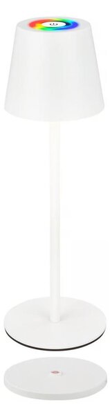 Briloner 7517016 - LED RGB stmievateľná stolová lampa CILANO 3W/5V IP44 2000 mAh biela