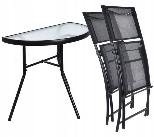 Set záhradného nábytku BISTRO čierny