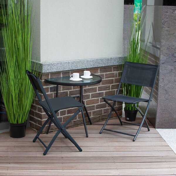 Set záhradného nábytku BISTRO čierny