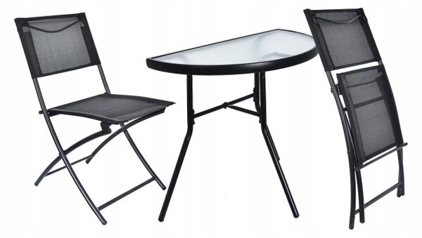 Set záhradného nábytku BISTRO čierny