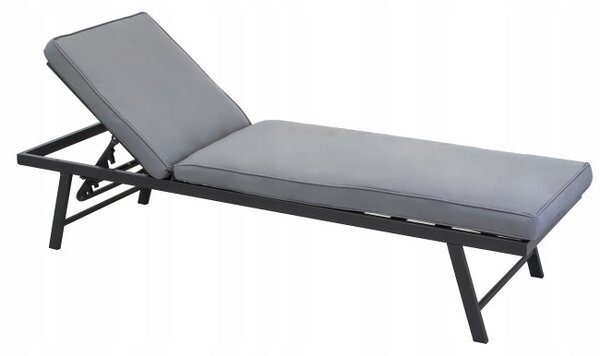 Set záhradného nábytku LOUNGEA sivý / čierny