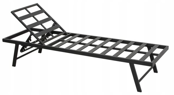 Set záhradného nábytku LOUNGEA sivý / čierny