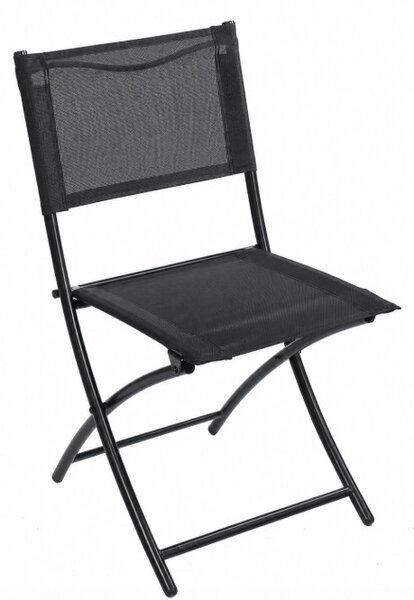 Set dvoch záhradných stoličiek SIESTA čierny