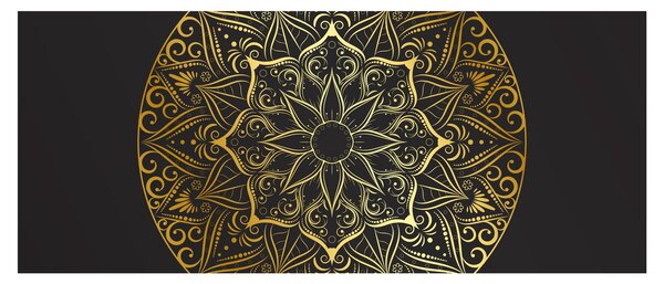 Obraz zlaté abstrakcie (120x50 cm)