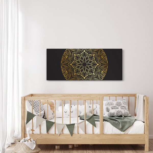 Obraz zlaté abstrakcie (120x50 cm)