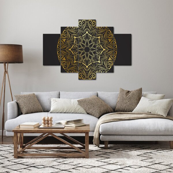 Obraz zlaté abstrakcie (150x105 cm)