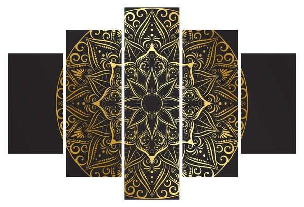 Obraz zlaté abstrakcie (150x105 cm)