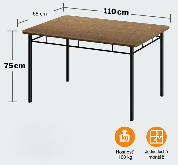 Jedálenský set Leo - hnedá