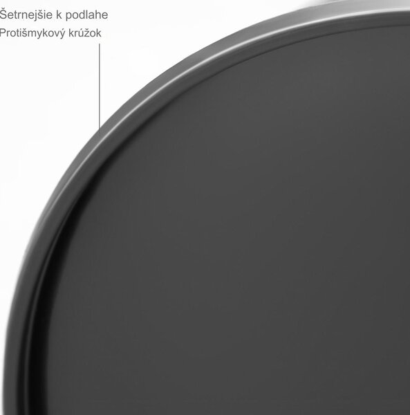 Bezdotykový odpadkový kôš s USB 40 L - strieborný