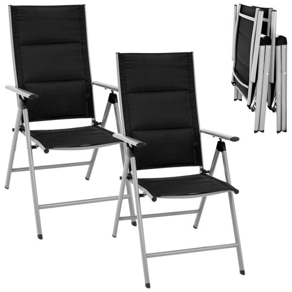 Set dvoch záhradných stoličiek RELAXO čierny