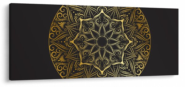 Obraz zlaté abstrakcie (120x50 cm)