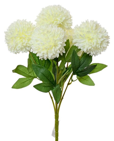 Kytica chryzantéma biela 45cm X5 202398 - Umelé kvety