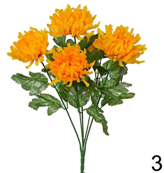 Kytica chryzantéma 48cm žltá 211499ZL - Umelé kvety