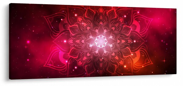 Obraz červené abstrakcie (120x50 cm)