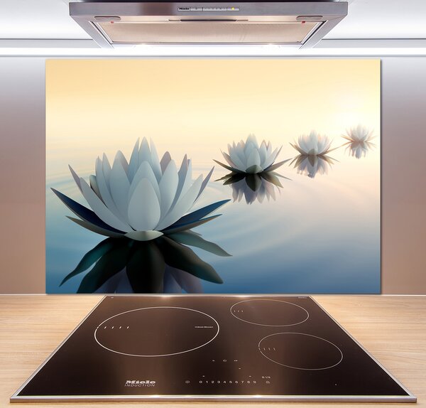 Panel do kuchyne Kvety lotosu pl-pksh-100x70-f-68298321