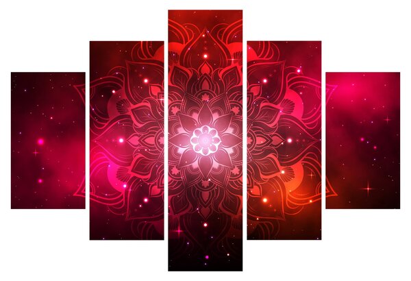 Obraz červené abstrakcie (150x105 cm)