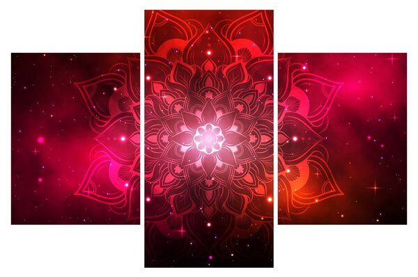 Obraz červené abstrakcie (90x60 cm)