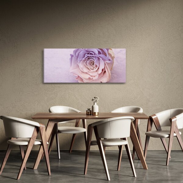 Obraz detailu kvetu ruže (120x50 cm)