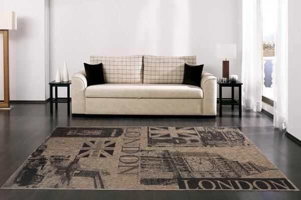 Koberec Floorlux 20347 Coffee / čierny
