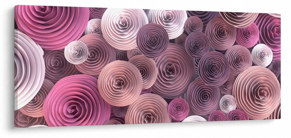 Abstraktný obraz kvetov ruží (120x50 cm)