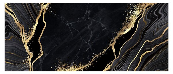 Obraz zlaté abstrakcie (120x50 cm)
