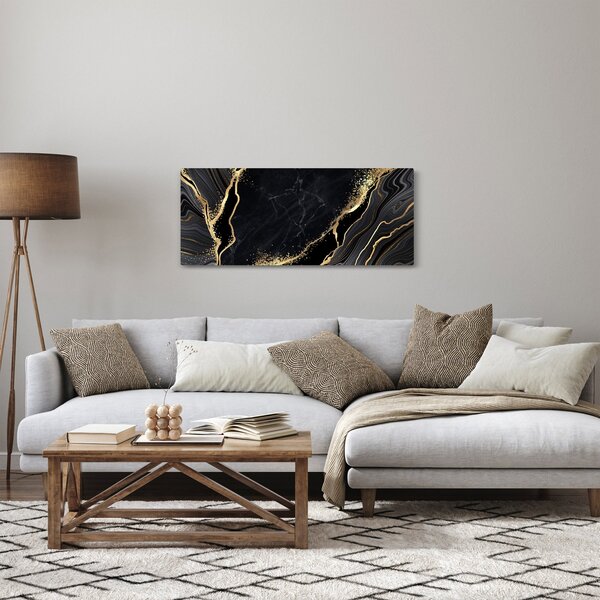 Obraz zlaté abstrakcie (120x50 cm)