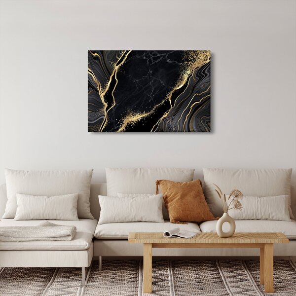 Obraz zlaté abstrakcie (90x60 cm)