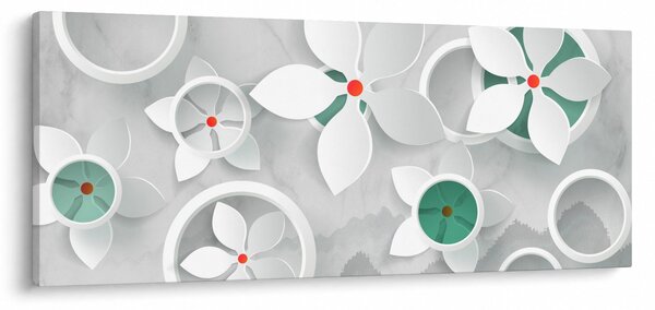 Obraz kvetinové abstrakcie (120x50 cm)
