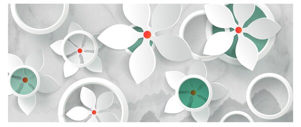 Obraz kvetinové abstrakcie (120x50 cm)