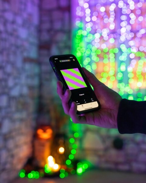 Twinkly TWS250SPP-TEU - LED RGBW vonkajšia svetelná reťaz 250xLED 23,5m IP44 Wi-Fi