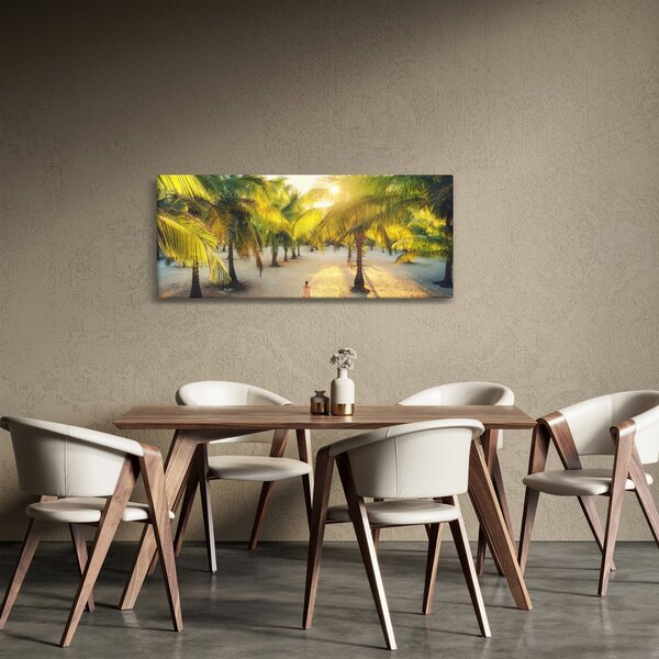 Obraz - Žena v palmách (120x50 cm)