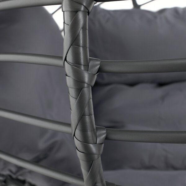KONDELA Závesné kreslo, sivá, NEXUS