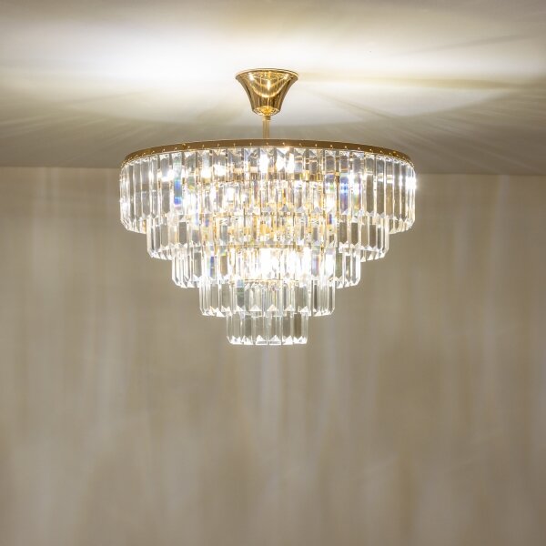 Brilagi - Prisadený luster CRYSTAL 5xE14/40W/230V zlatá